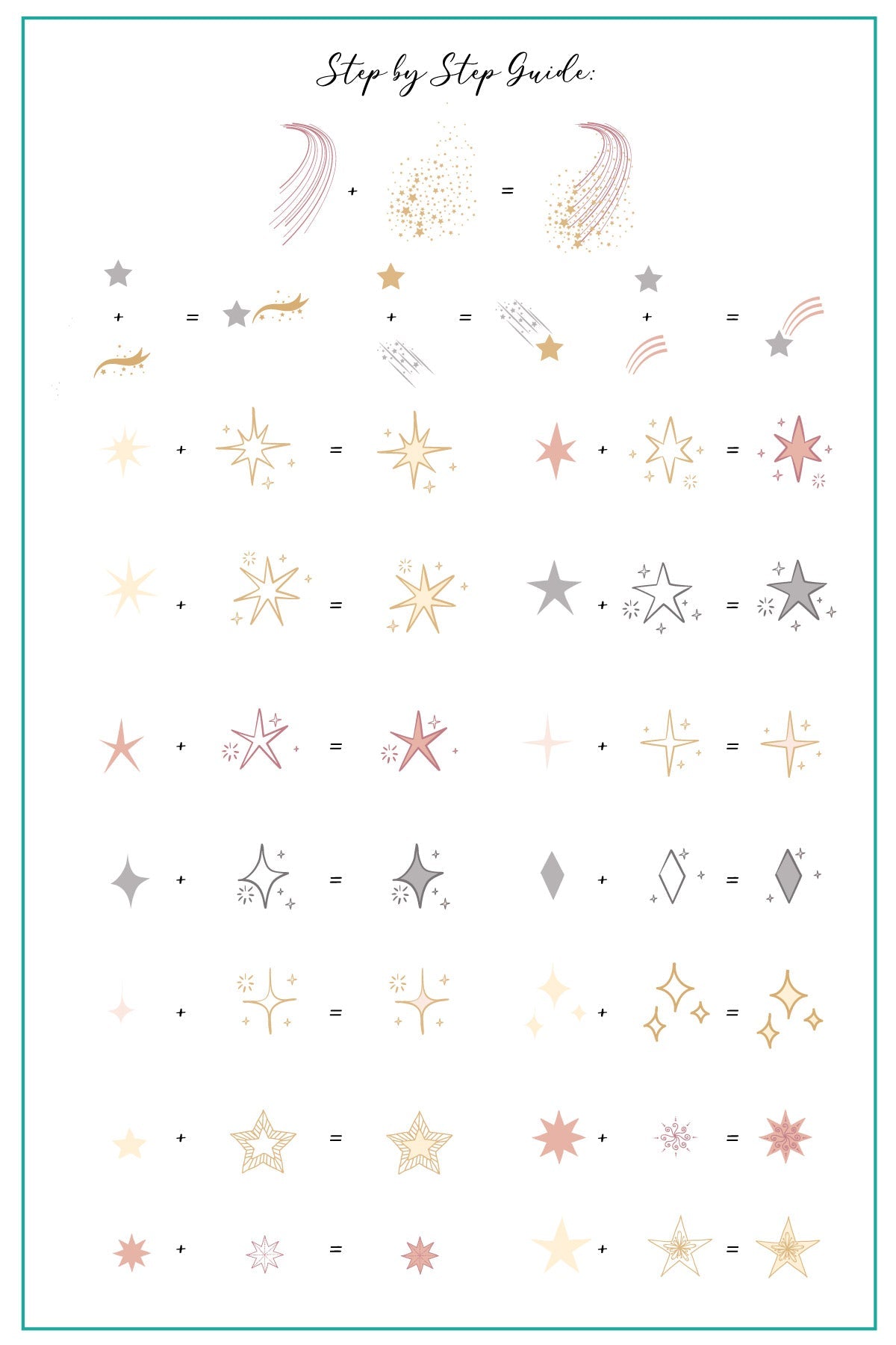 Born to Sparkle (CjS-274) Etched Nail Art Stamping Plate