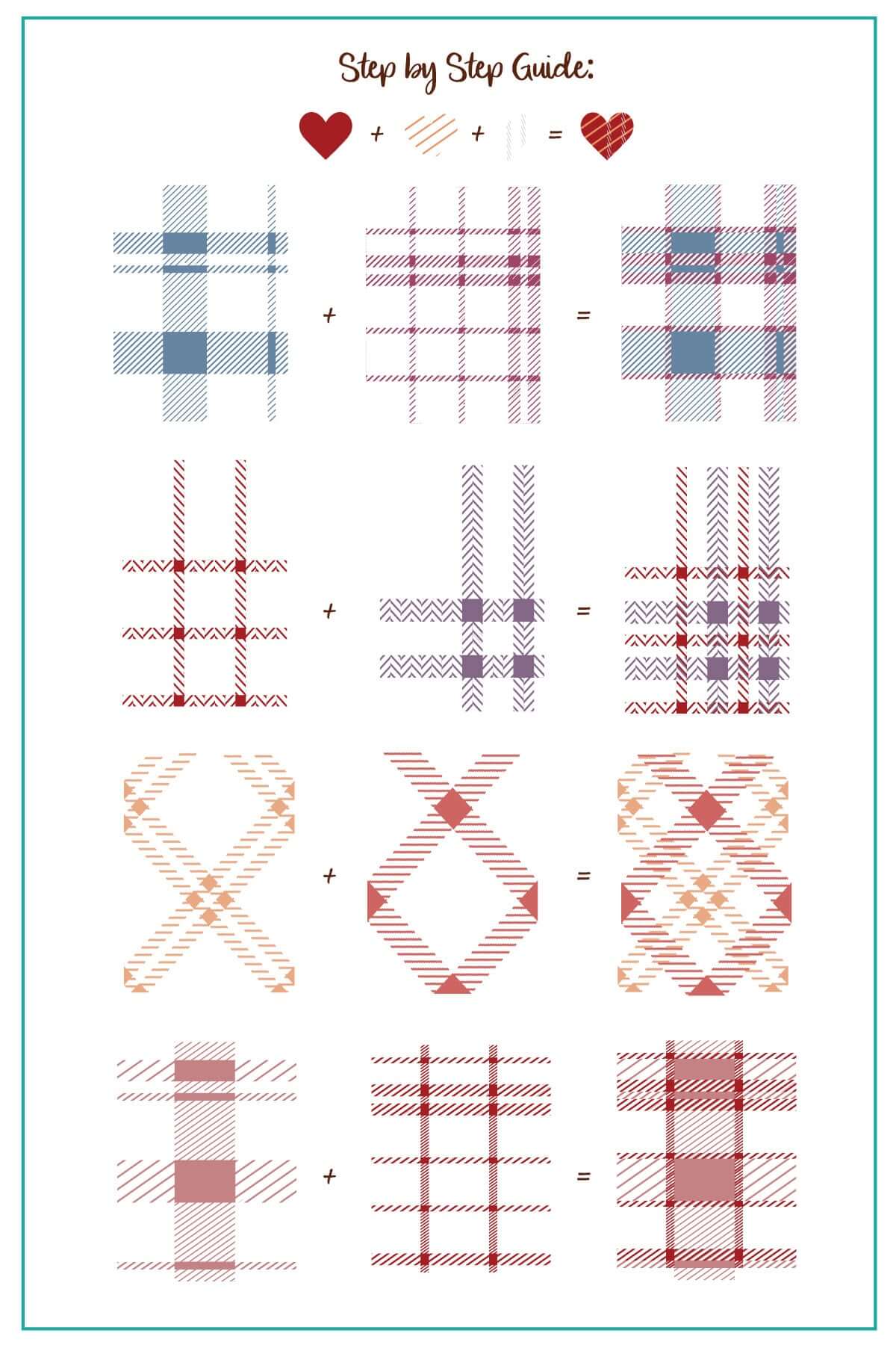 Build Your Own Plaid (CjS-276) Etched Nail Art Stamping Plate