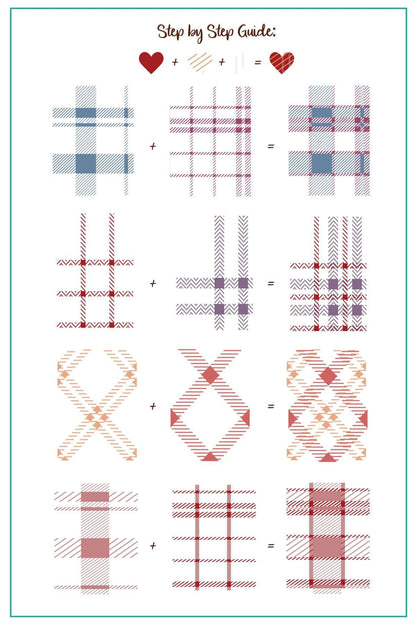 Build Your Own Plaid (CjS-276) Etched Nail Art Stamping Plate