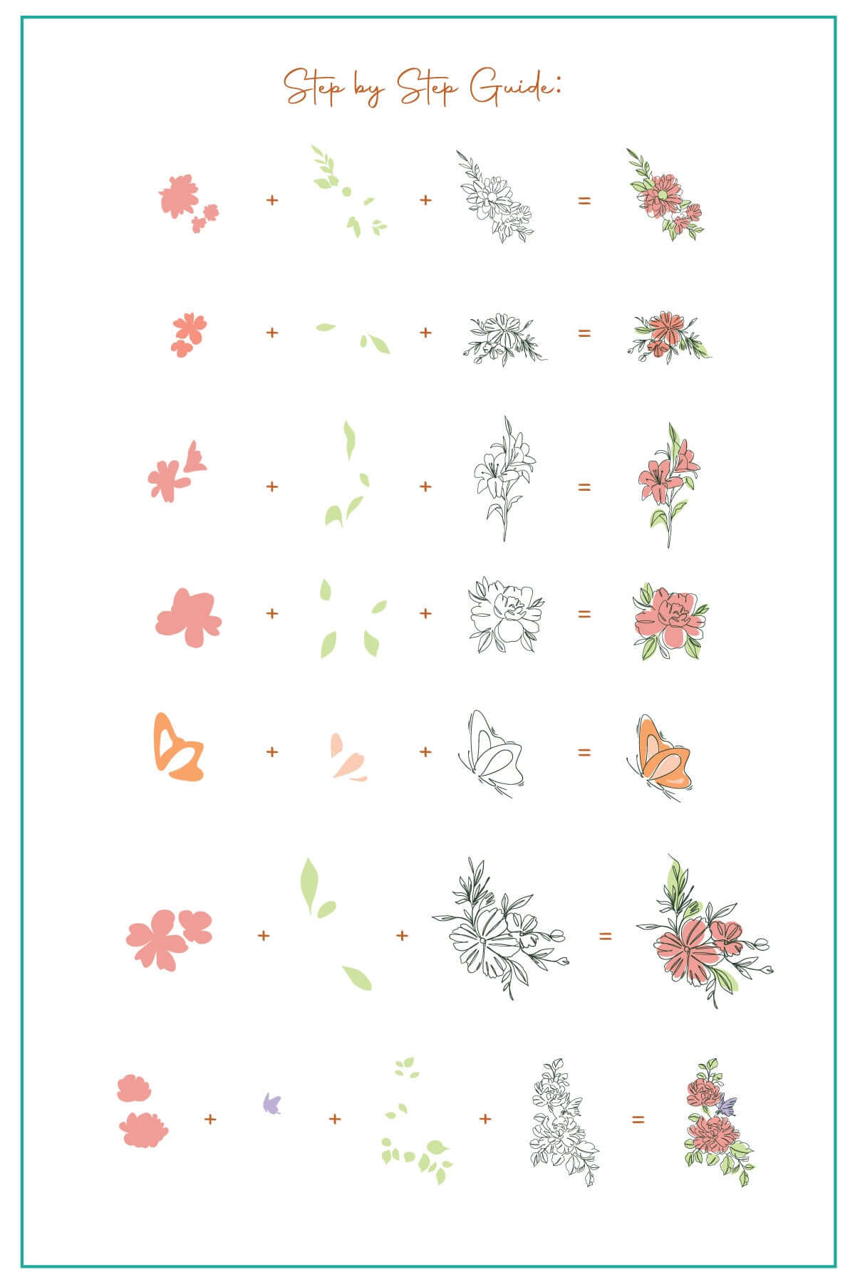 Whispering Petals (CjS-349) Etched Nail Art Stamping Plate