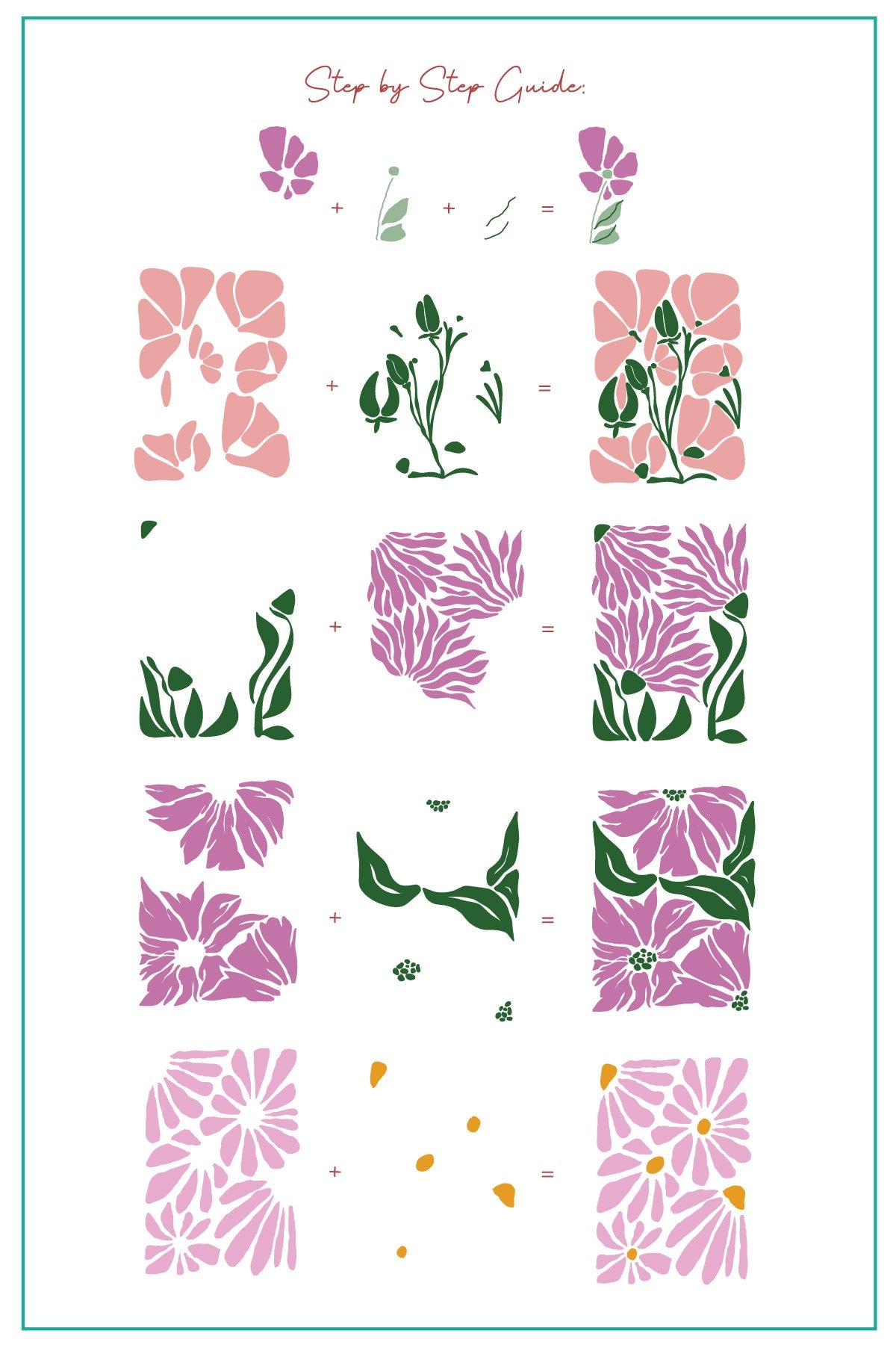 Breathe-Floral (CjS-363) Etched Nail Art Stamping Plate