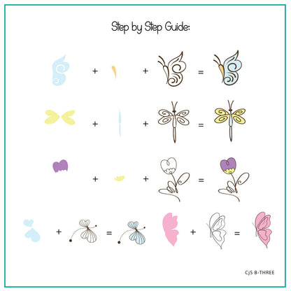 Beginner Edition (CjS-B-THREE) Etched Nail Art Stamping Plate