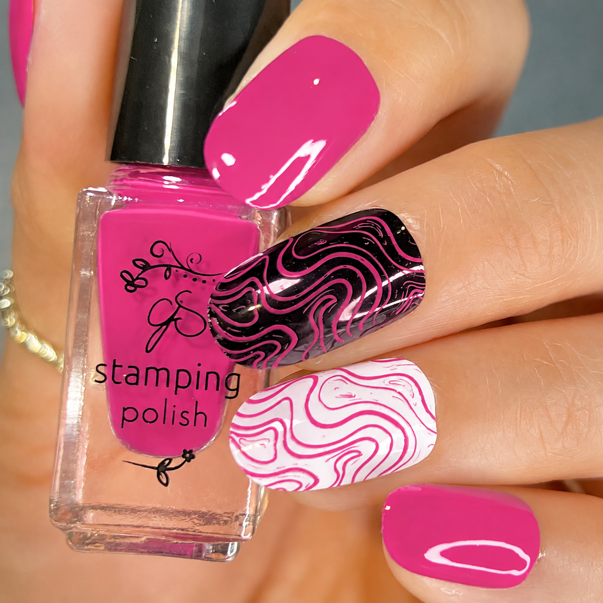GLOW 4 - Fucshia - Nail Art Stamping Color (5 Free Formula)