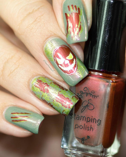 Wicked Halloween (CjSH-24) Etched Nail Art Stamping Plate