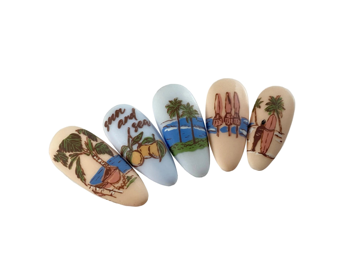 Coastal Living (CjS-413) Etched Nail Art Stamping Plate