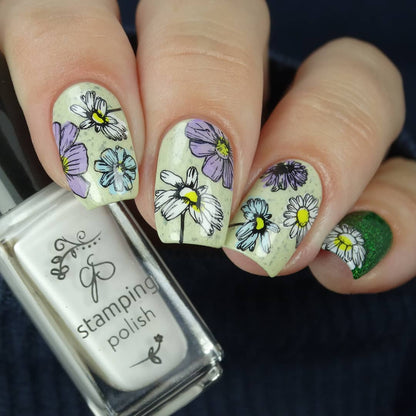 I Dream of Daisies (CjS-104) Etched Nail Art Stamping Plate