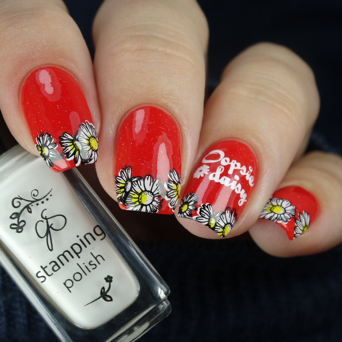 I Dream of Daisies (CjS-104) Etched Nail Art Stamping Plate