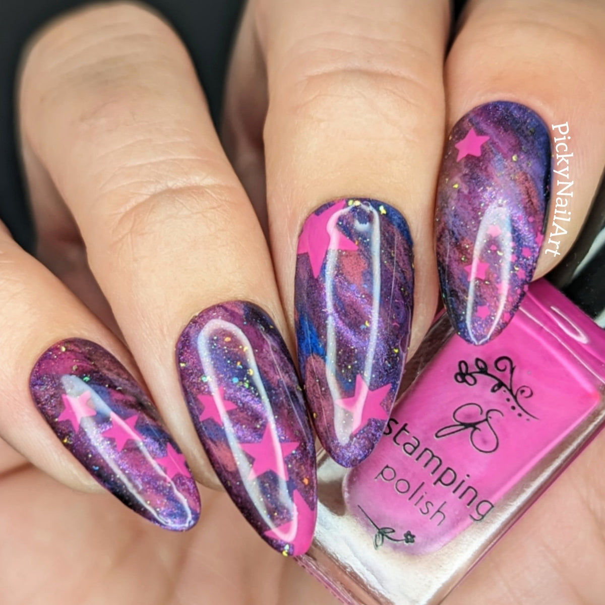 Born to Sparkle (CjS-274) Etched Nail Art Stamping Plate