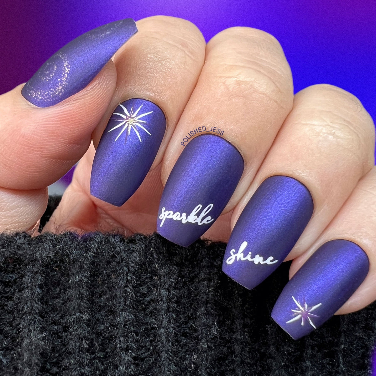 Born to Sparkle (CjS-274) Etched Nail Art Stamping Plate