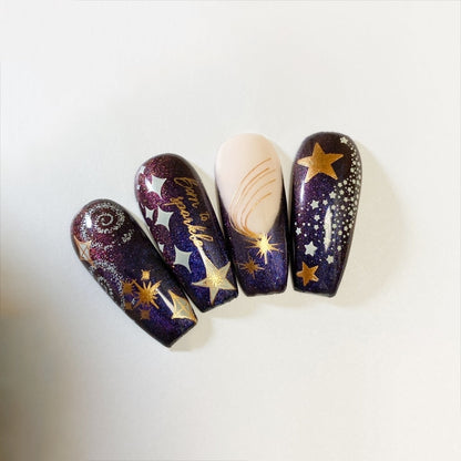 Born to Sparkle (CjS-274) Etched Nail Art Stamping Plate