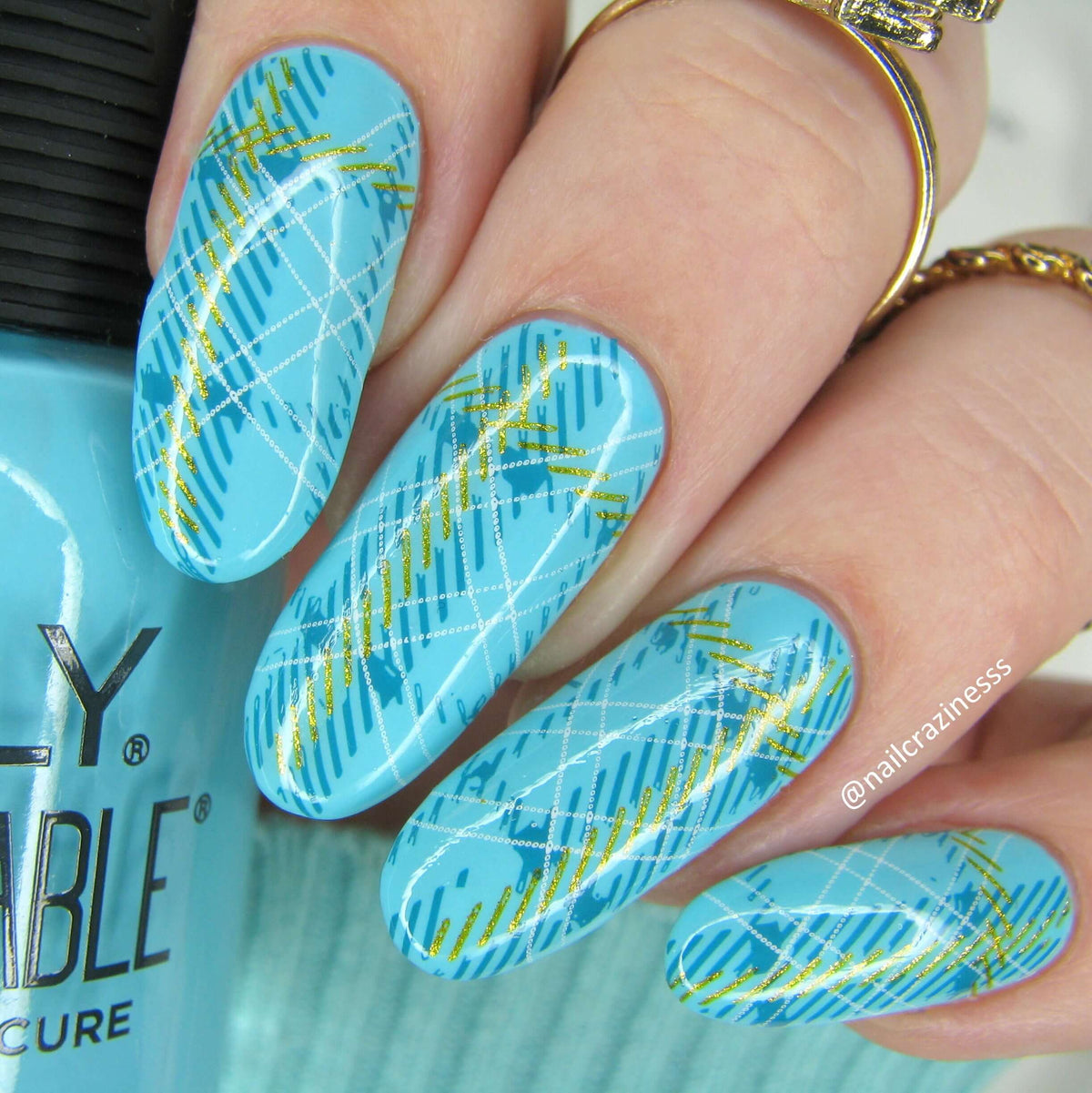 Build Your Own Plaid (CjS-276) Etched Nail Art Stamping Plate