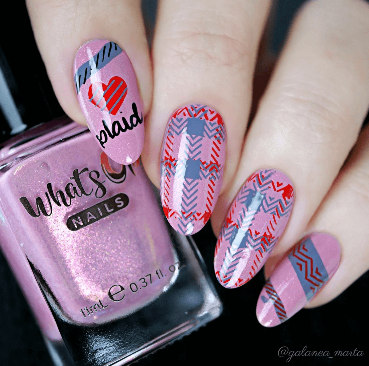 Build Your Own Plaid (CjS-276) Etched Nail Art Stamping Plate