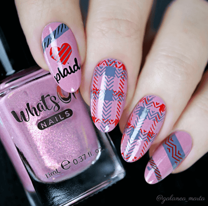 Build Your Own Plaid (CjS-276) Etched Nail Art Stamping Plate