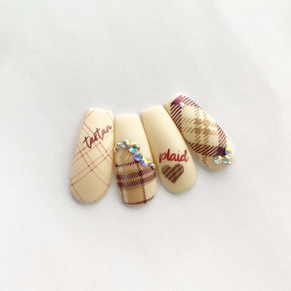 Build Your Own Plaid (CjS-276) Etched Nail Art Stamping Plate
