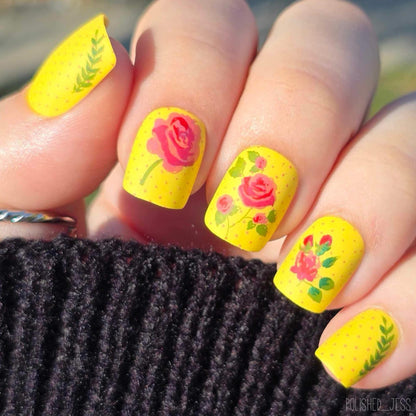 Floral Blossom - One (CjS-279) Etched Nail Art Stamping Plate