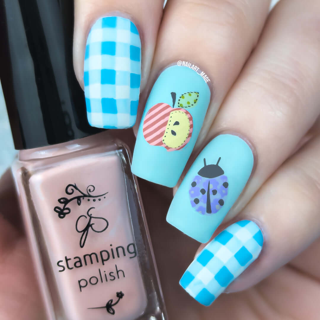 Patterned Spring - One (CjS-285) Etched Nail Art Stamping Plate