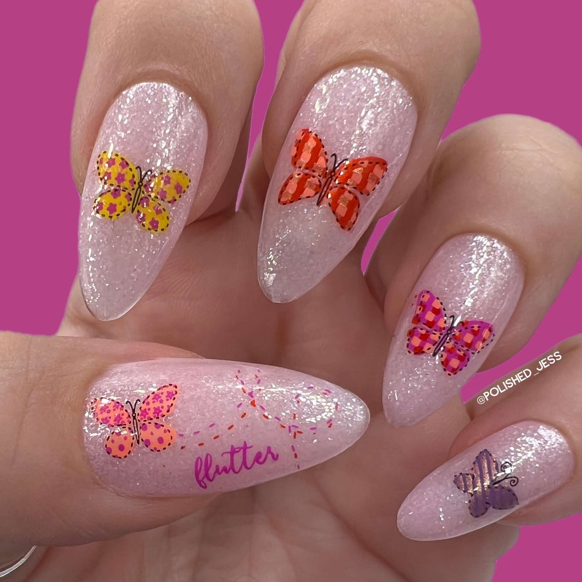 Patterned Spring - One (CjS-285) Etched Nail Art Stamping Plate
