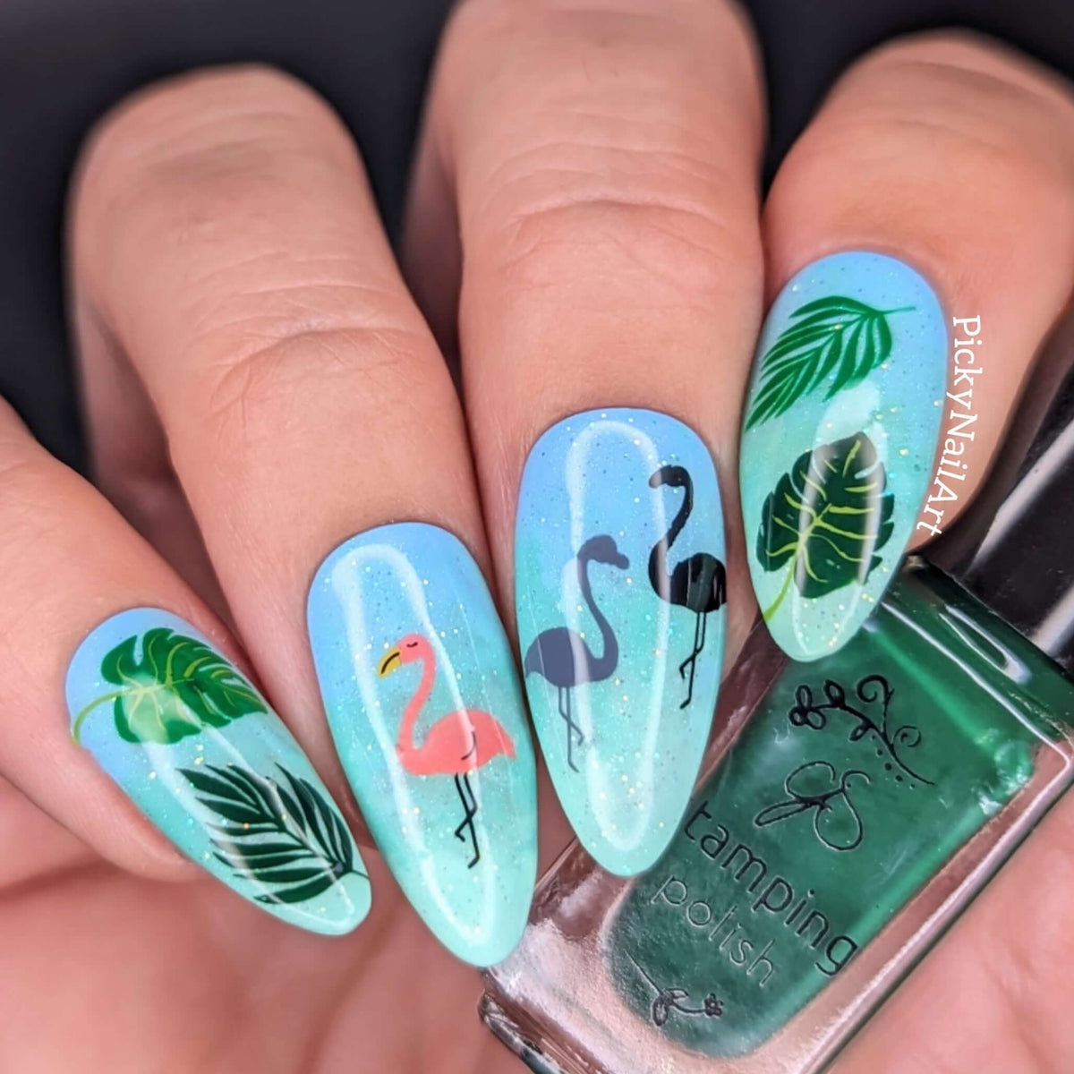 Sand in My Hair (CjS-302) Etched Nail Art Stamping Plate