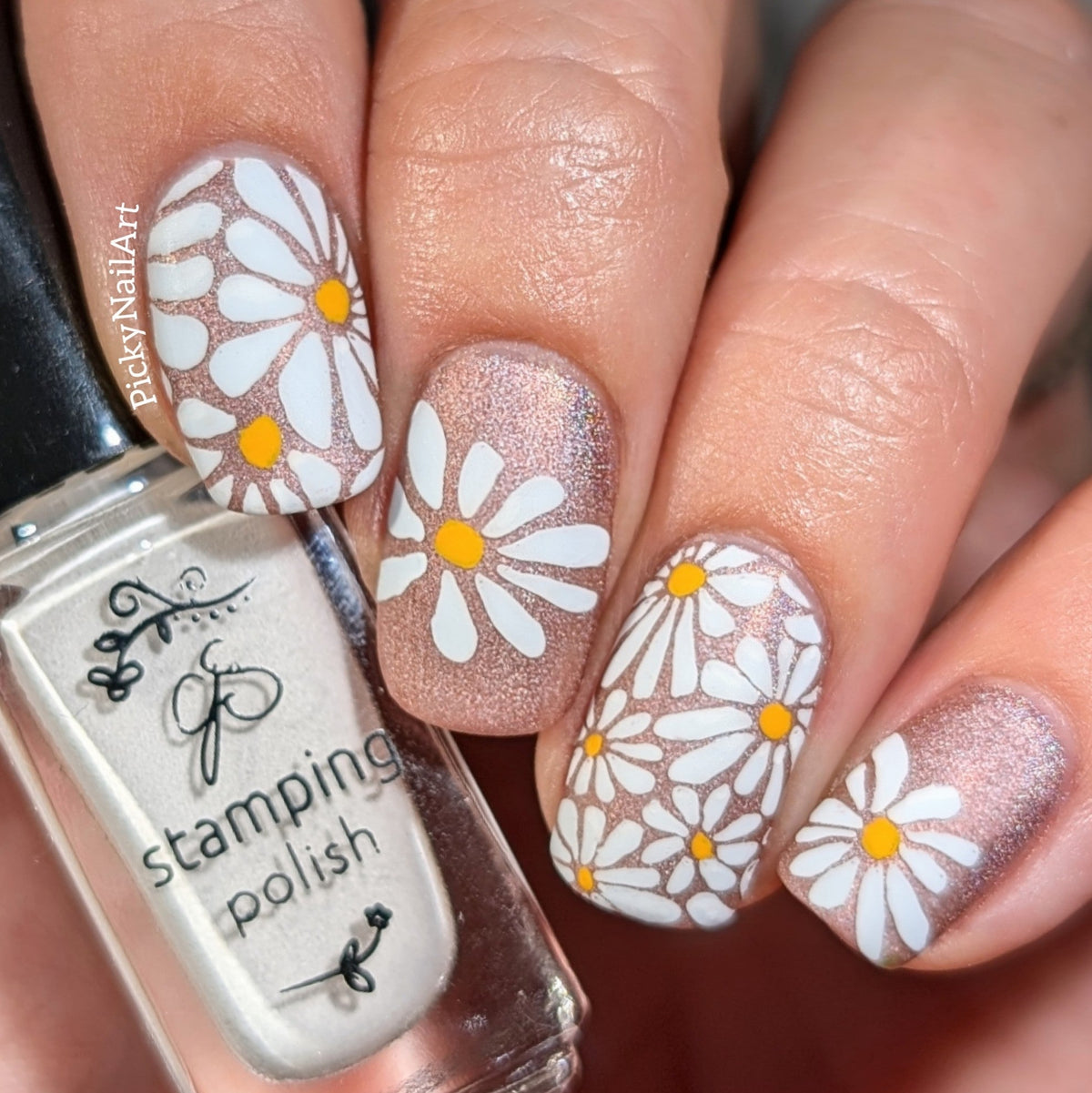 Breathe-Floral (CjS-363) Etched Nail Art Stamping Plate