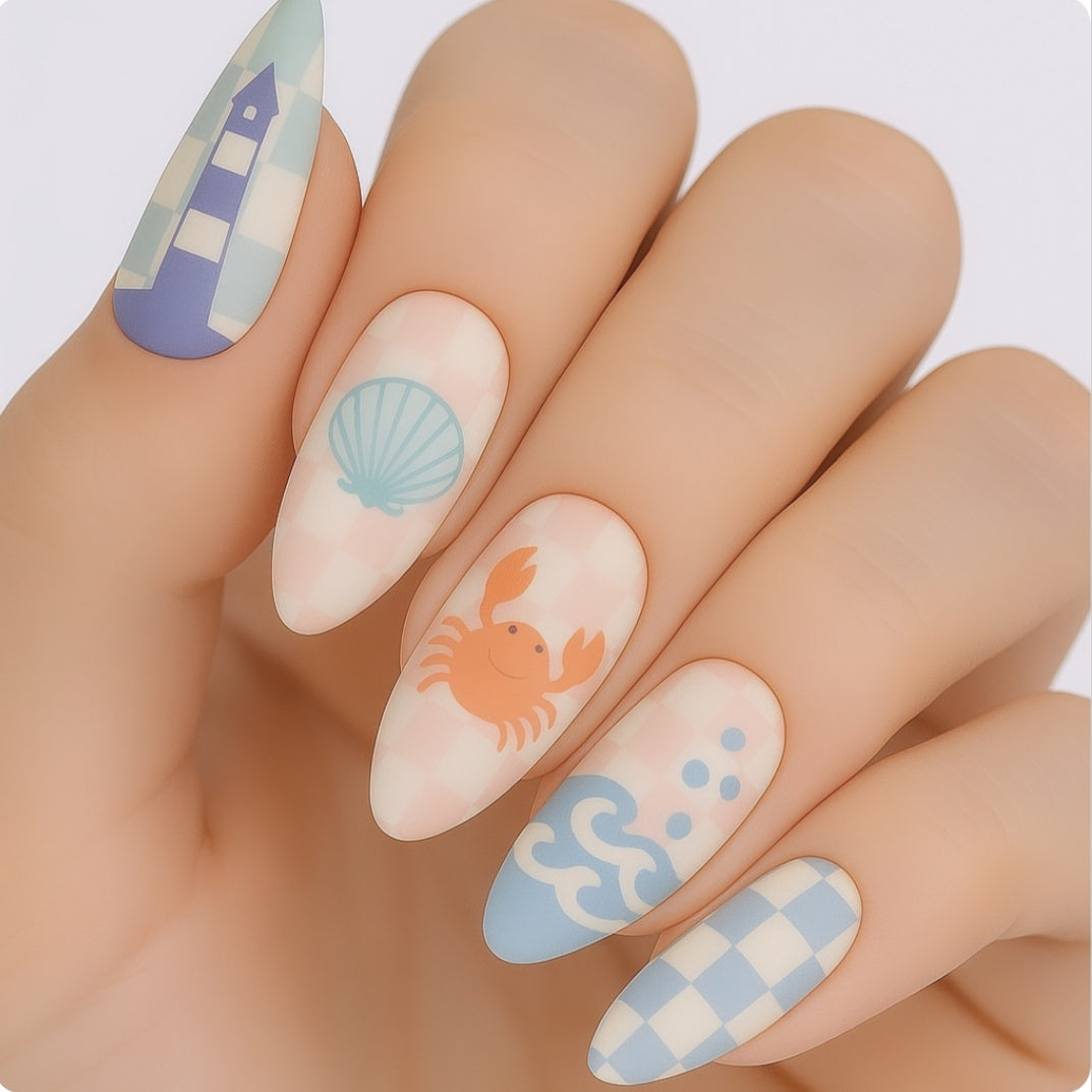 Catch Me by the Sea (CjS-380) Etched Nail Art Stamping Plate