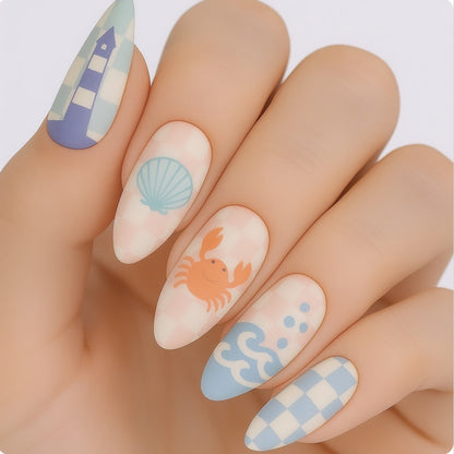 Catch Me by the Sea (CjS-380) Etched Nail Art Stamping Plate