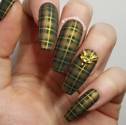 Got Plaid? (CjS-56) Etched Nail Art Stamping Plate