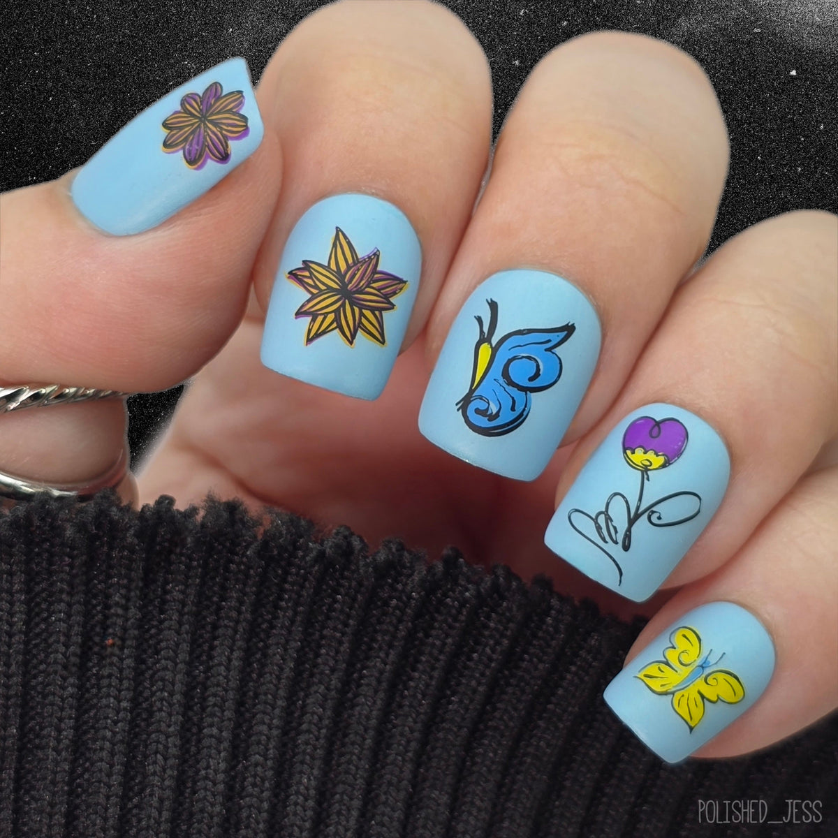 Beginner Edition (CjS-B-THREE) Etched Nail Art Stamping Plate
