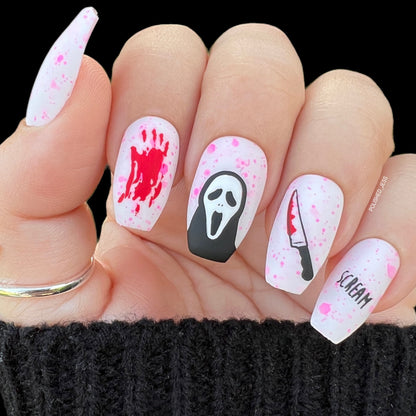 Wicked Halloween (CjSH-24) Etched Nail Art Stamping Plate