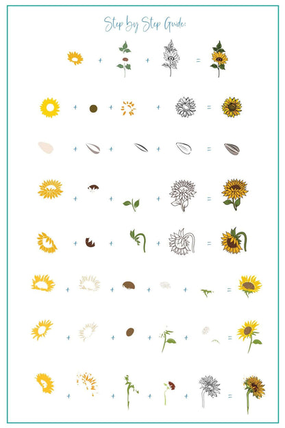 Glow like a Sunflower (CjS-370) Etched Nail Art Stamping Plate