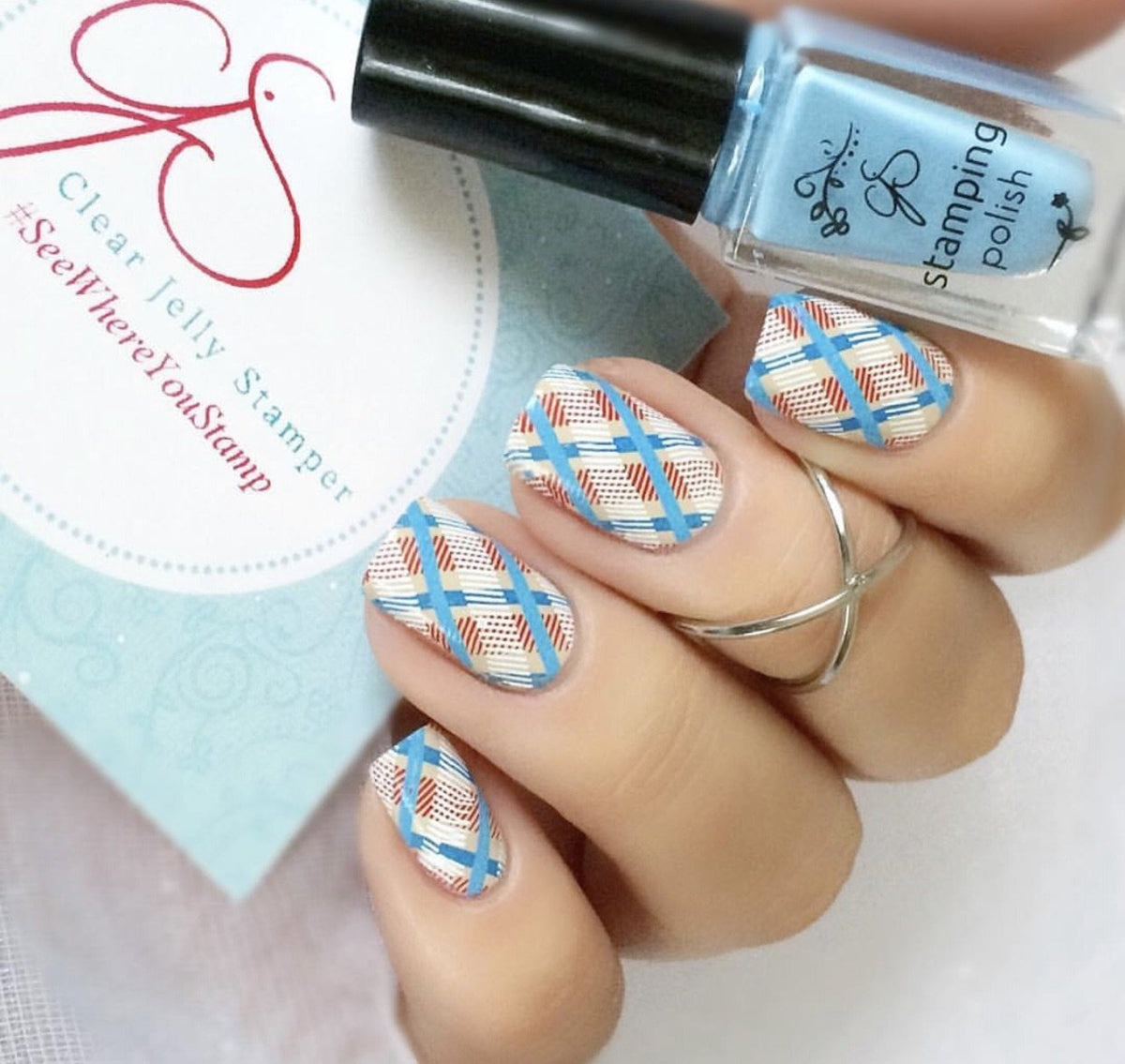 Got Plaid? (CjS-56) Etched Nail Art Stamping Plate