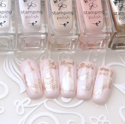 Here Comes the Bride (CjS-70) Etched Nail Art Stamping Plate