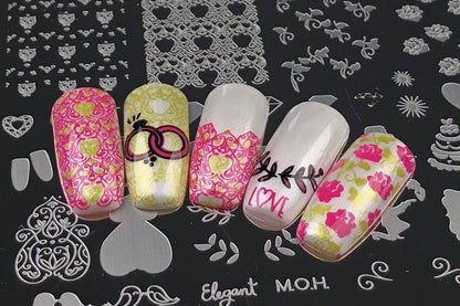 Here Comes the Bride (CjS-70) Etched Nail Art Stamping Plate