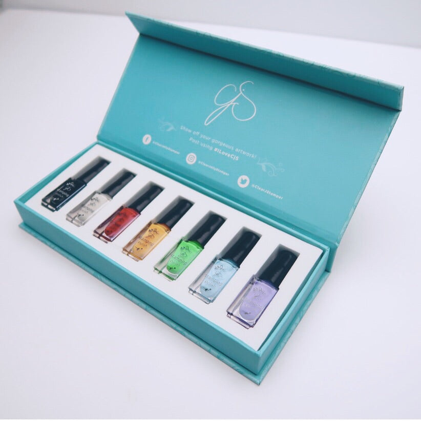 Nail Art Stamping Color Kit - Starter (7 Colors)