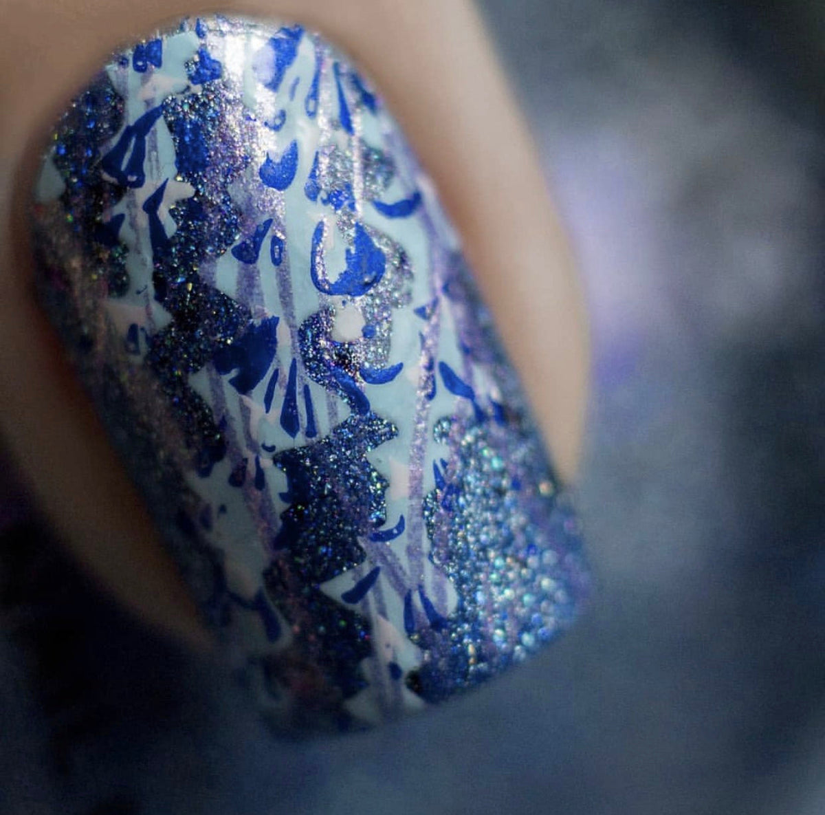 Blooming Sea (CjS-199) Etched Nail Art Stamping Plate
