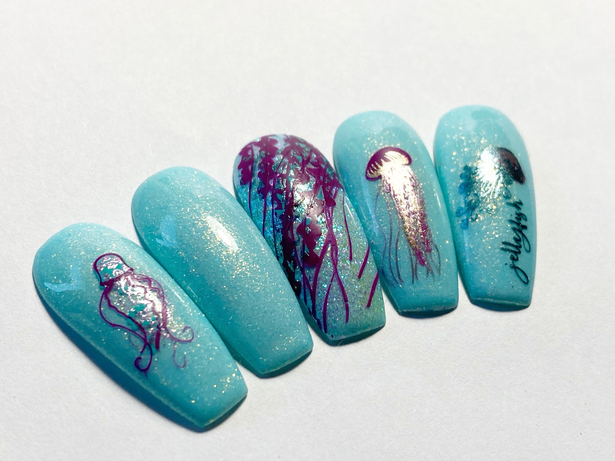 Blooming Sea (CjS-199) Etched Nail Art Stamping Plate
